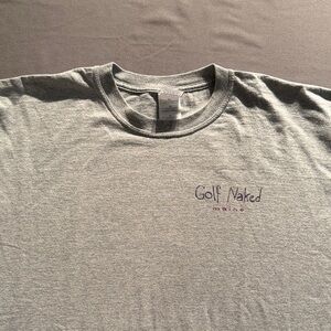 Vintage 00s Golf Naked Maine Men's Gray Tee
